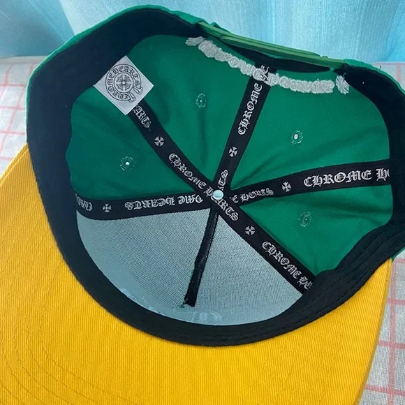 Chrome Hearts Yellow And Green Color Matching Casual Sports Hat - Picture 6 of 7